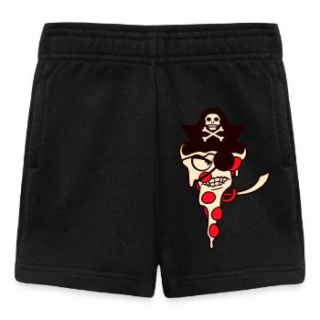 Nasty Fast Food Pizza Pirate Captain Eye Patch - Baby Shorts - black - Front