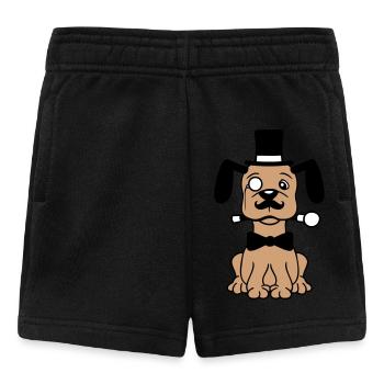 Chien M. Sir Cylindre Chapeau Monocle Lunettes Empire - Short Bébé - noir - Devant