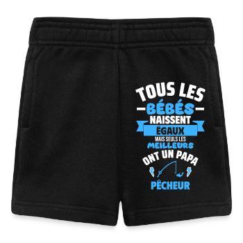 Baby,Fisherman Dad,Fishing,Baby shower gift,Humor - Baby Shorts - black - Front