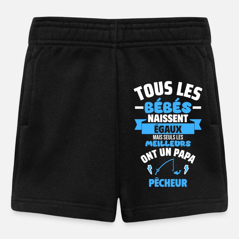 Bébé,papa pêcheur,pêche,cadeau de naissance,humour - Short Bébé - noir
