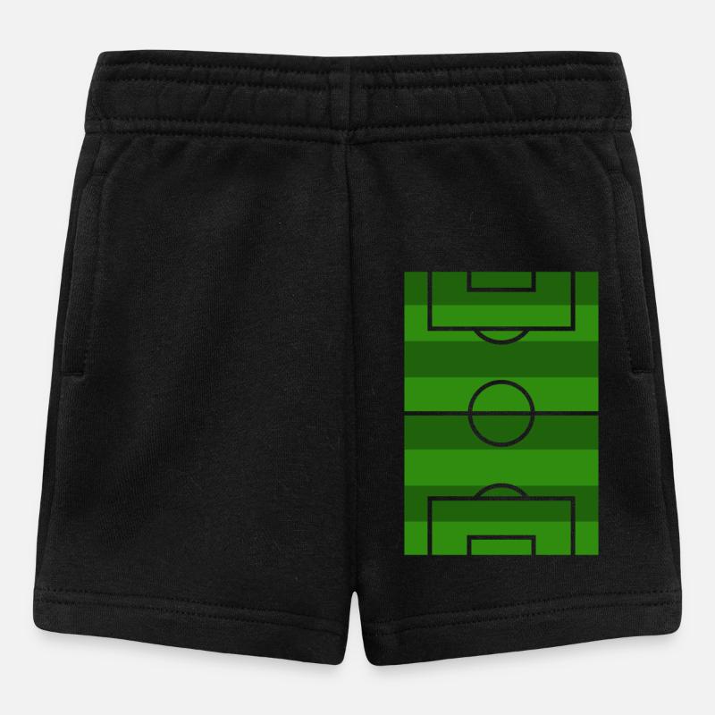 Fußballfeld - Baby Shorts - Schwarz
