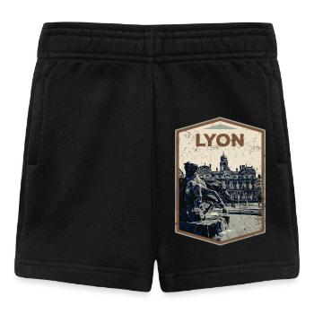 Lyon France est ma ville natale - Short Bébé - noir - Devant