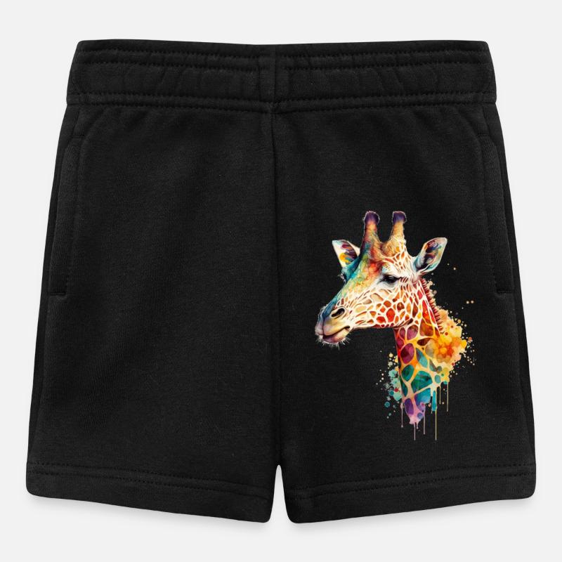 Giraffe - Baby Shorts - Schwarz