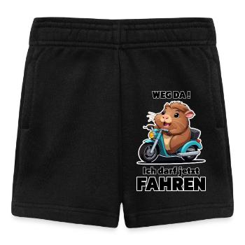 Motorrad Mofa Führerschein Bestanden - Baby Shorts - Schwarz - Vorne