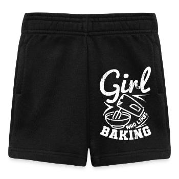 Fille qui aime cuisiner - Short Bébé - noir - Devant