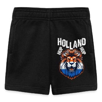 Hup Holland Hup Elftal Fan Shirt Nederland Oranje - Baby Shorts - Schwarz - Vorne