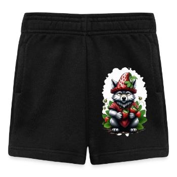 Wolf Strawberry 2 - Baby Shorts - black - Front