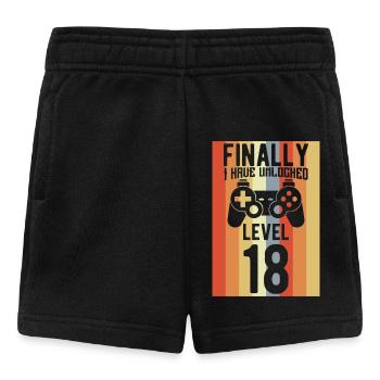 Level 18 Unlocked - Baby Shorts - black - Front