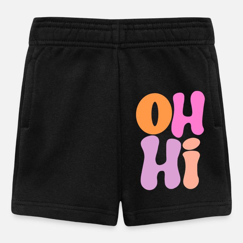 Design de lettres ludique aux couleurs pastel - Short Bébé - noir