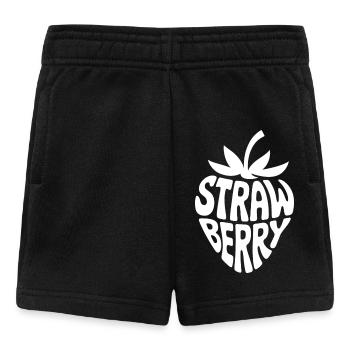 Fraise Amour Mot Art - Short Bébé - noir - Devant