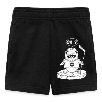 Weißer Sportpinguin - Baby Shorts - Schwarz - Vorne