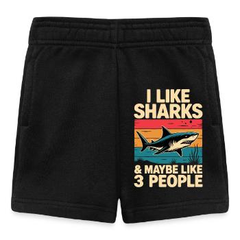 Shark I Like Shirts Vintage Design - Baby Shorts - black - Front