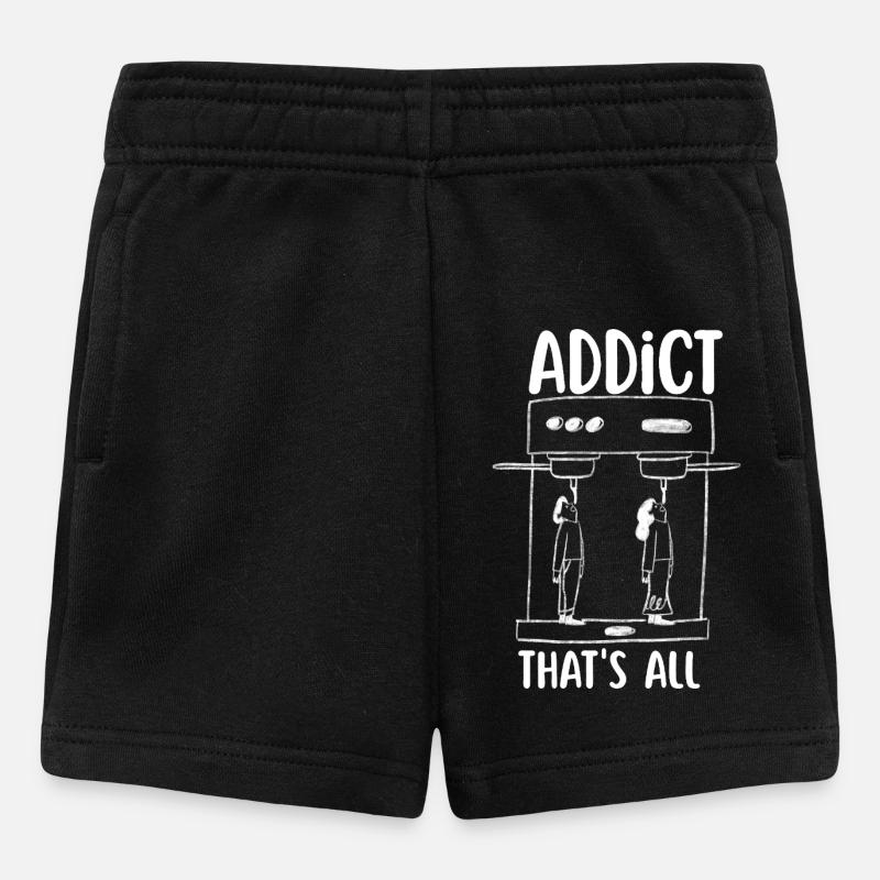 Addict au café  - Short Bébé - noir
