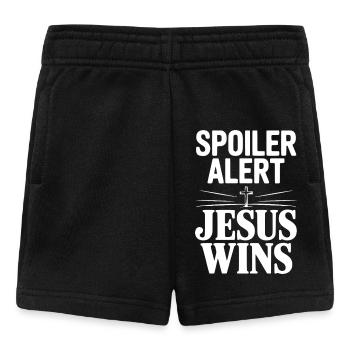 Attention, divulgation ! Jésus gagne - Short Bébé - noir - Devant