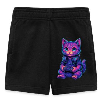 Cat Gaming Gamer Gaming Jeux vidéo - Short Bébé - noir - Devant
