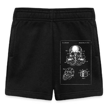 Illustration des Gasmasken-Bauplans - Baby Shorts - Schwarz - Vorne