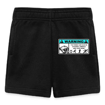 Autocollant Danger Turbo  - Short Bébé - noir - Devant