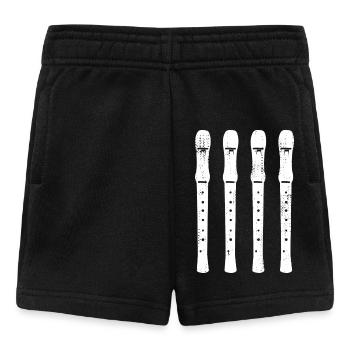 Modèles rétro de flûte - Short Bébé - noir - Devant