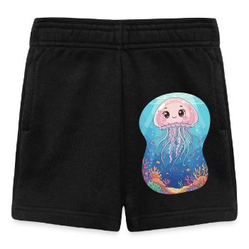 Monde sous-marin de méduses pastel - Short Bébé - noir - Devant