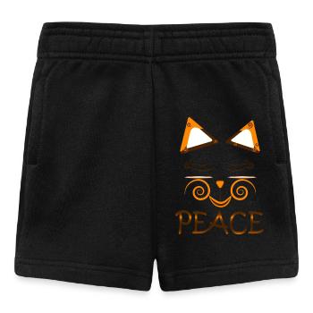 Peace Cat – Cute Spiral Eyes Cat Design - Short Bébé - noir - Devant