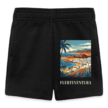 Fuerteventura Coastal Poster Canary Islands Spain - Baby Shorts - black - Front