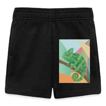 Style géométrique du Caméléon Vert - Short Bébé - noir - Devant