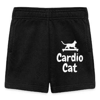 "Cardio Cat" - Sporty Cat - Baby Shorts - black - Front