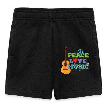 Gitarre "Peace, Love, Music" - Baby Shorts - Schwarz - Vorne