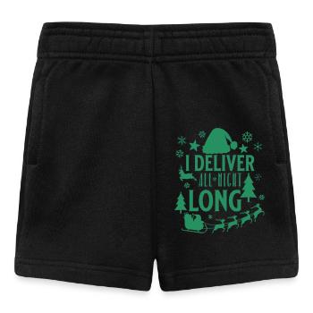 Ich liefere die ganze Nacht lang freche Weihnachtsmann lustige Weihnachten - Baby Shorts - Schwarz - Vorne