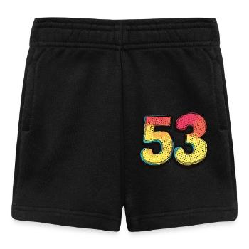53 Zahl Comic - Baby Shorts - Schwarz - Vorne