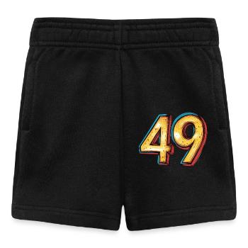 49 Zahl Comic - Baby Shorts - Schwarz - Vorne