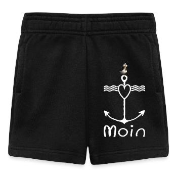 Moin Seagull Harbour Low German Coast Northern Germany - Baby Shorts - black - Front