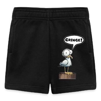 Seagull speech bubble embarrassment - Baby Shorts - black - Front