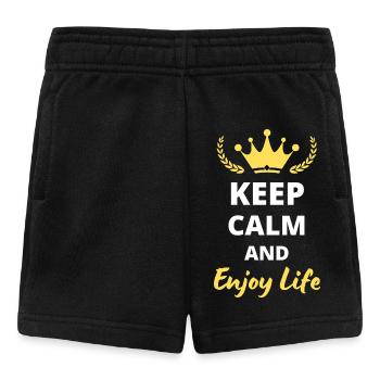 Keep Calm and Enjoy Life - Short Bébé - noir - Devant