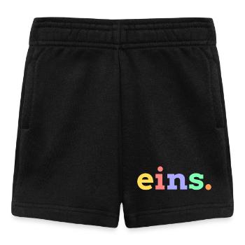 eins 1. Geburtstag Geburtstagsgeschenk - Baby Shorts - Schwarz - Vorne
