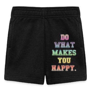 Inspirational Colourful Happiness Message - Baby Shorts - black - Front