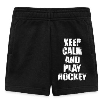 Keep Calm And Play Hockey - Baby Shorts - Schwarz - Vorne