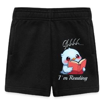 Vogel mit Buch - Baby Shorts - Schwarz - Vorne
