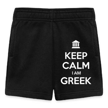 KEEP CALM I AM GREEK Greece Griechenland - Baby Shorts - Schwarz - Vorne
