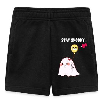 Stay Spooky - Ghost with Balloon - Baby Shorts - black - Front
