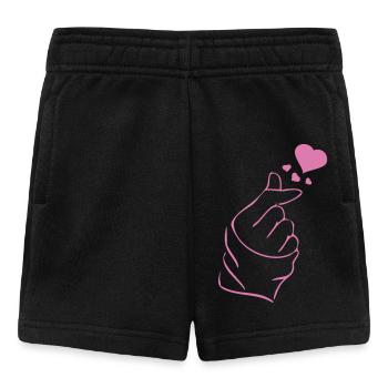 Finger heart k-pop K-drama 2 colors - Baby Shorts - black - Front
