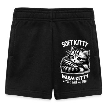 Soft Kitty (dark) - Baby Shorts - black - Front