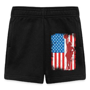 USA Patriotic Cheerleader - Baby Shorts - black - Front