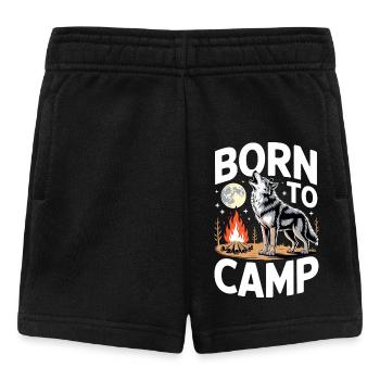 Né pour camper - Short Bébé - noir - Devant