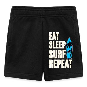 Eat Sleep Surf Repeat - Baby Shorts - Schwarz - Vorne