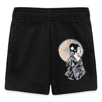 Geisha Elegance mit Sonnenschirm - Baby Shorts - Schwarz - Vorne