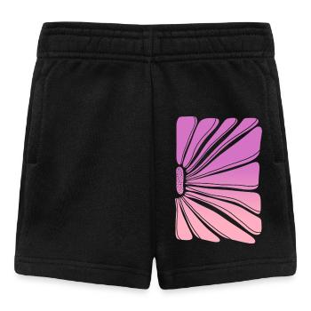 Flower in pink purple gradient - Baby Shorts - Schwarz - Vorne