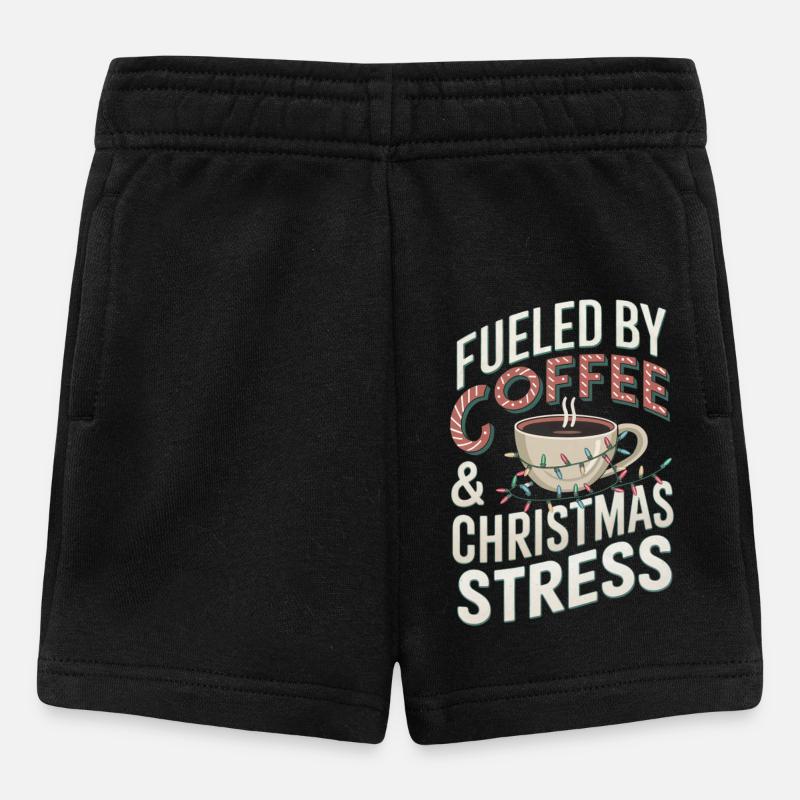 Weihnachten Kaffee Humor - Baby Shorts - Schwarz