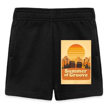 Groovy Seventies Sunset mit Festivalenergie - Baby Shorts - Schwarz - Vorne