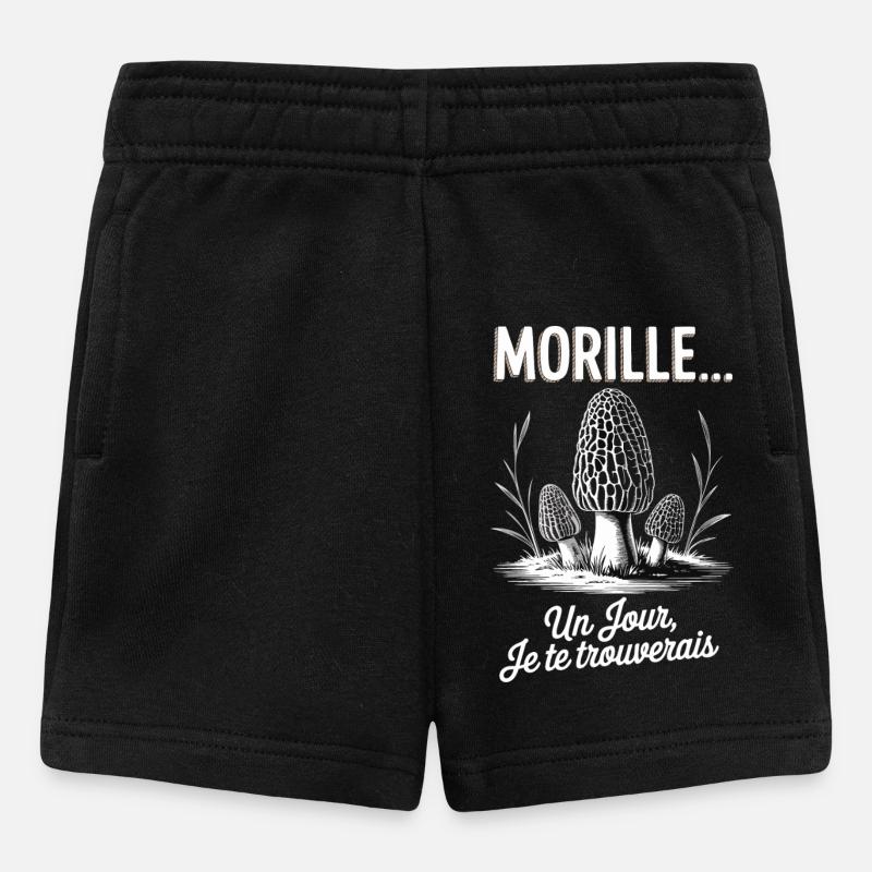 Morels Hunter One Day I'll Find You - Baby Shorts - black